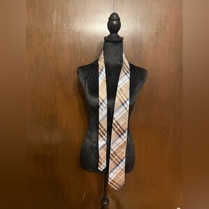 Geoffrey Beene Tan plaid tie